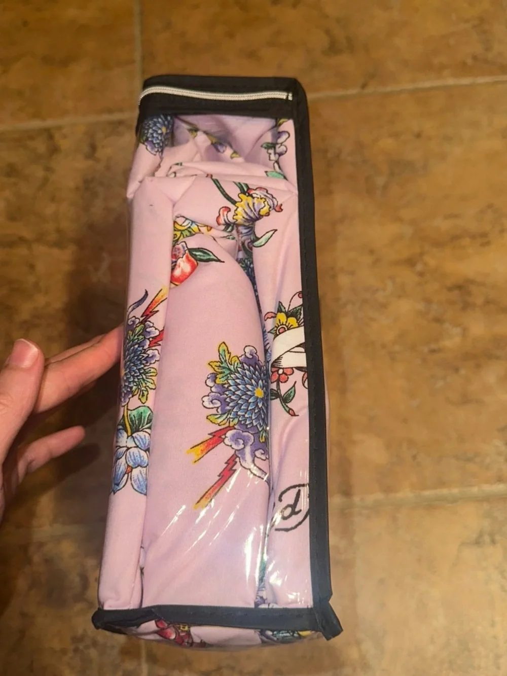 Ed Hardy Pink Floral Tiger King Brushed Sheet Set